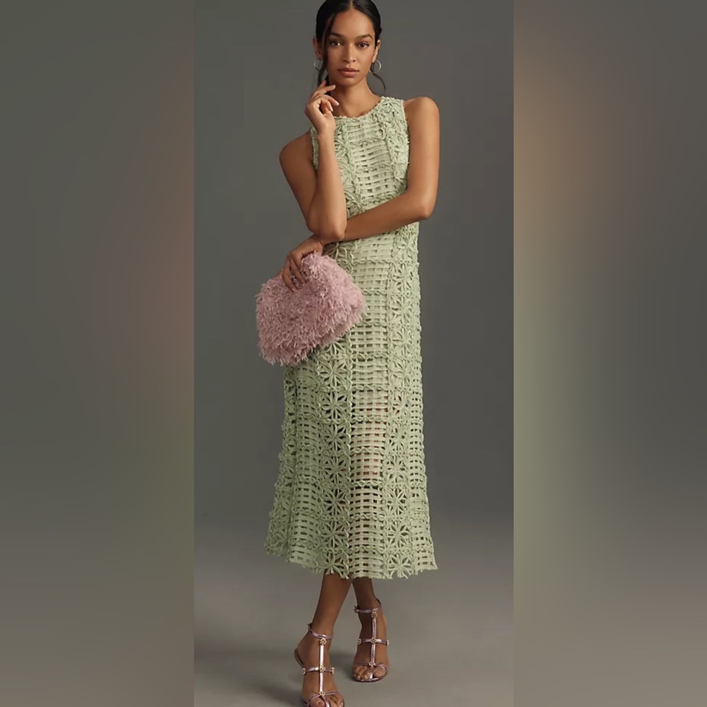 Endless Rose Sleeveless Textured Midi Dress size S